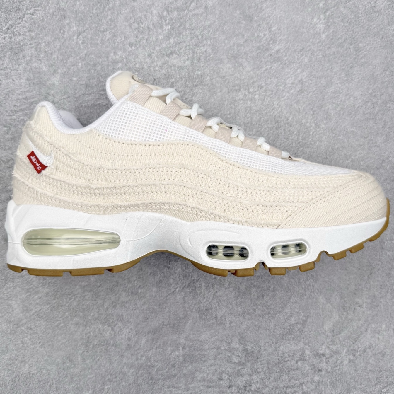 ＃GX纯原 Levi's x NK Air Max 95 “White and Ecru”舒适耐磨 低帮