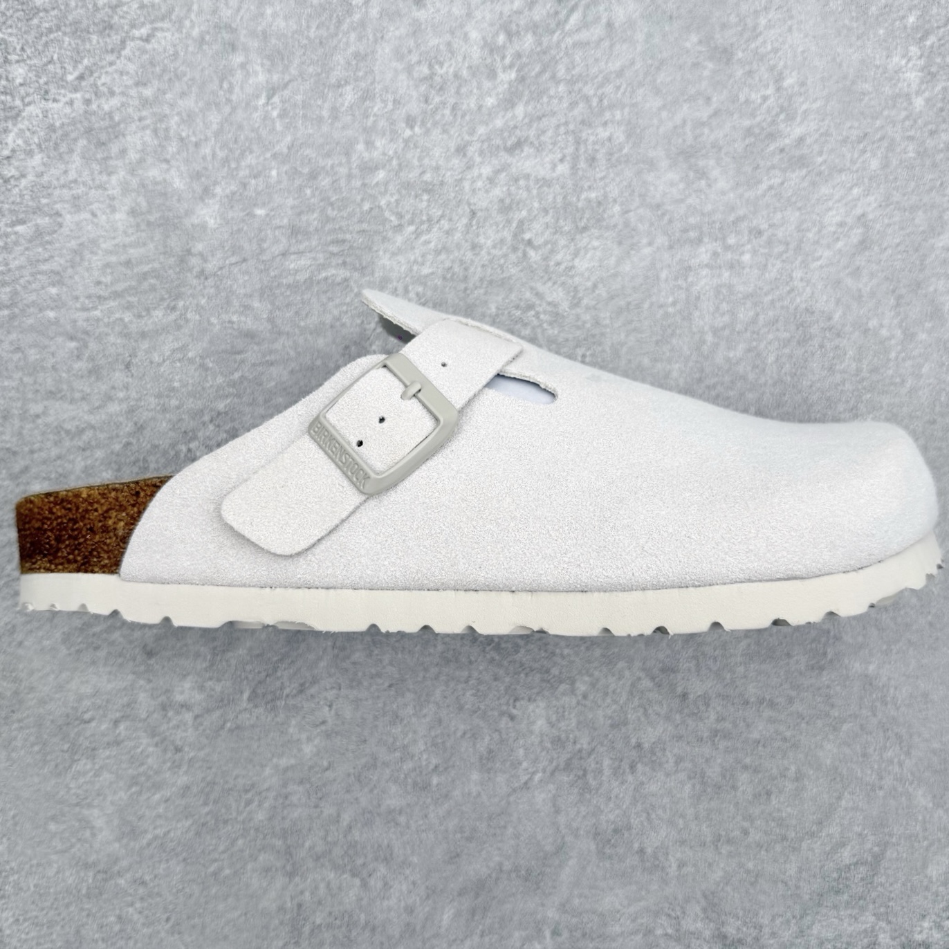 ＃GD广顶 Birkenstock Boston VL 勃肯绒面金属针扣软木底包头拖鞋 牛皮绒面革质地柔