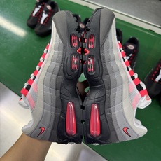 #SF外贸特供 NK Air Max 95 OG 舒适百搭耐磨低帮气垫休闲跑步鞋 男女同款 灰黑红 HM #SF外贸特供 NK Air Max 95 OG 舒适百搭耐磨低帮气垫休闲跑步鞋 男女同款 灰黑红 HM