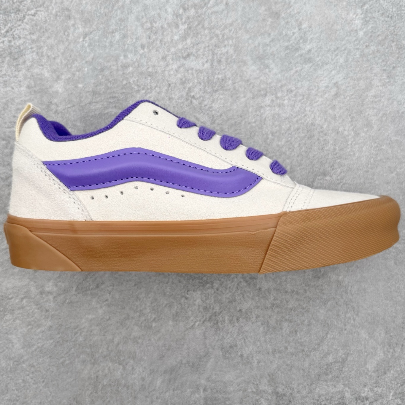 Vans Knu Skool GUM SILVER LINING 芋泥紫/灰紫色美式复古滑板休闲胖胖面包