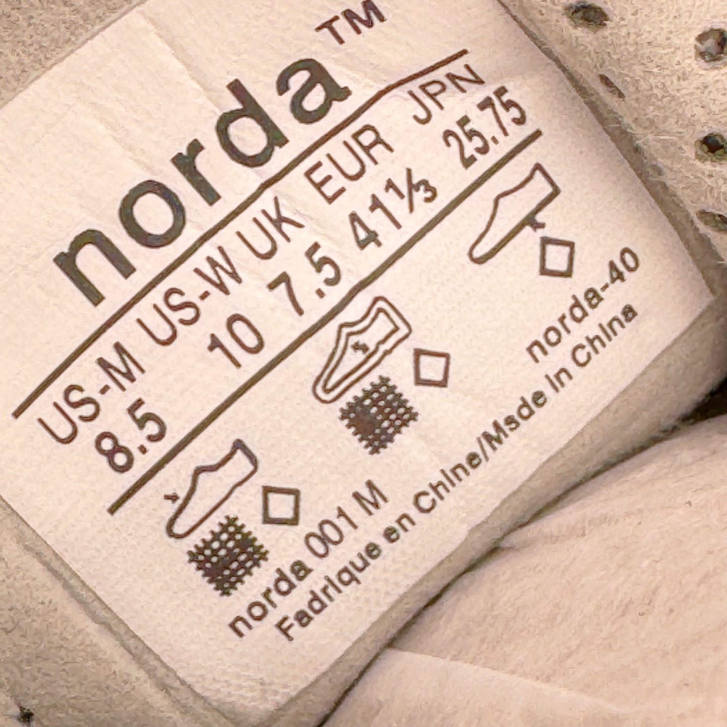 ＃SD纯原 NORDA 001 G+ 诺达轻便户外机能风运动舒适防滑耐磨低帮跑步鞋 鞋面主体后跟配色与包