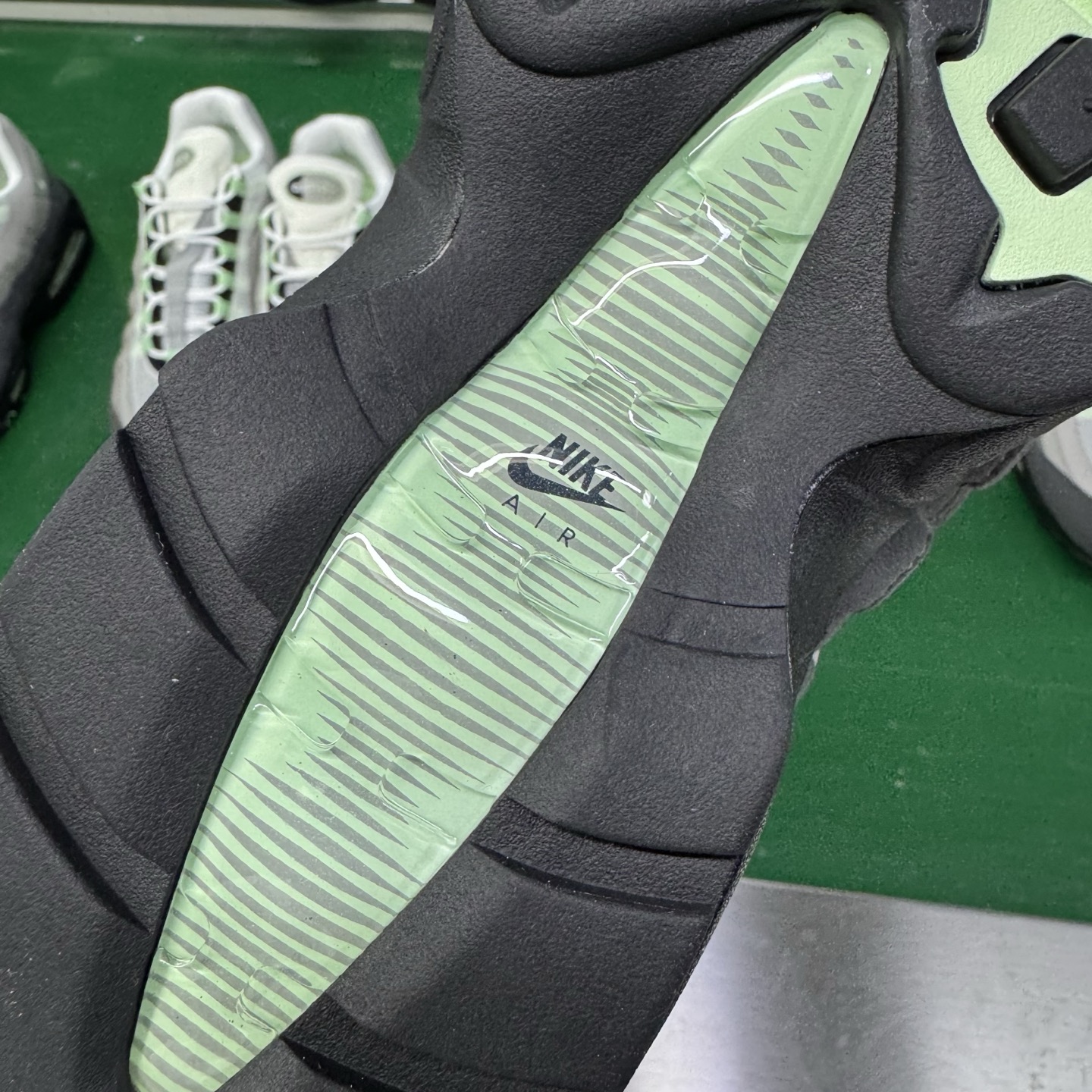 ＃SF外贸特供 NK Air Max 95 OG 舒适百搭耐磨低帮气垫休闲跑步鞋 男女同款 黑灰薄荷绿 