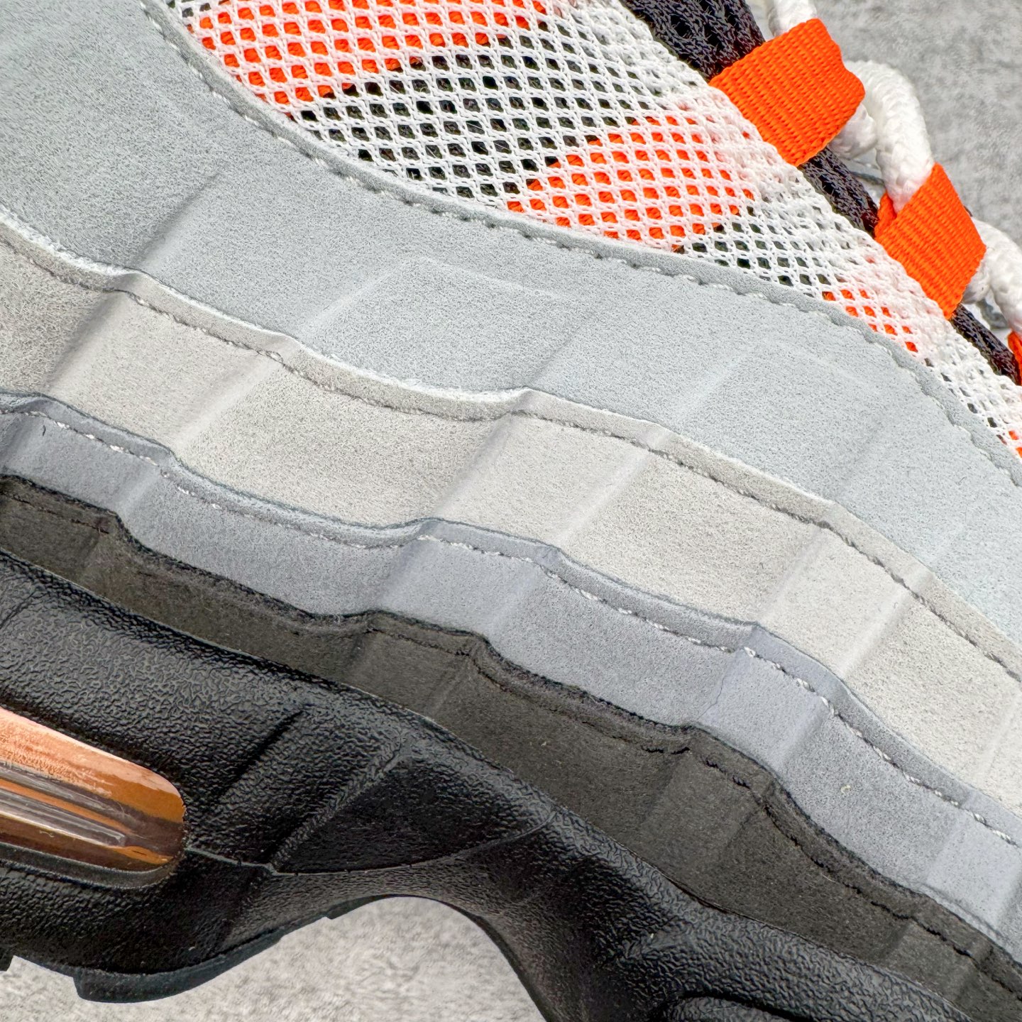 #SF外贸特供 NK Air Max 95 OG 舒适百搭耐磨低帮气垫休闲跑步鞋 男女同款 灰黑橙 HM #SF外贸特供 NK Air Max 95 OG 舒适百搭耐磨低帮气垫休闲跑步鞋 男女同款 灰黑橙 HM