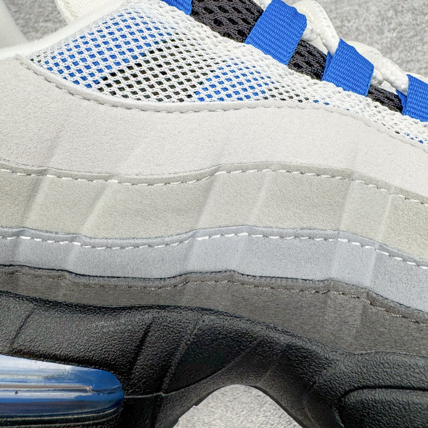 ＃SF外贸特供 NK Air Max 95 OG 舒适百搭耐磨低帮气垫休闲跑步鞋 男女同款 灰黑蓝 IM