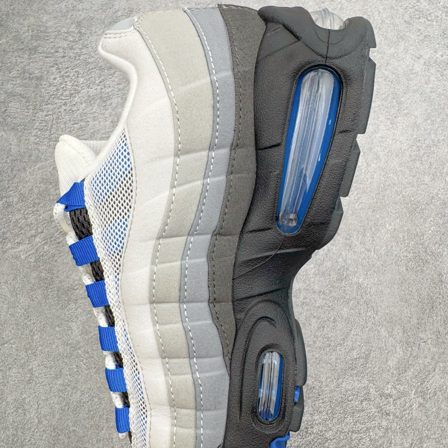 ＃SF外贸特供 NK Air Max 95 OG 舒适百搭耐磨低帮气垫休闲跑步鞋 男女同款 灰黑蓝 IM