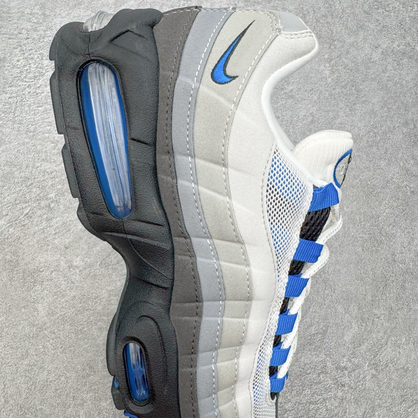 ＃SF外贸特供 NK Air Max 95 OG 舒适百搭耐磨低帮气垫休闲跑步鞋 男女同款 灰黑蓝 IM