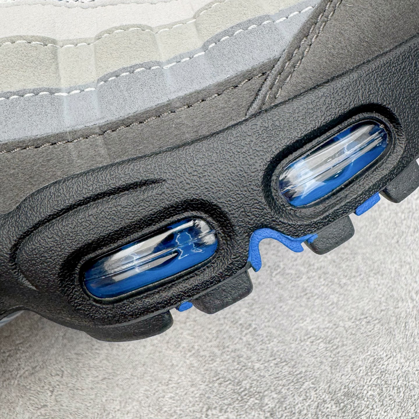 ＃SF外贸特供 NK Air Max 95 OG 舒适百搭耐磨低帮气垫休闲跑步鞋 男女同款 灰黑蓝 IM