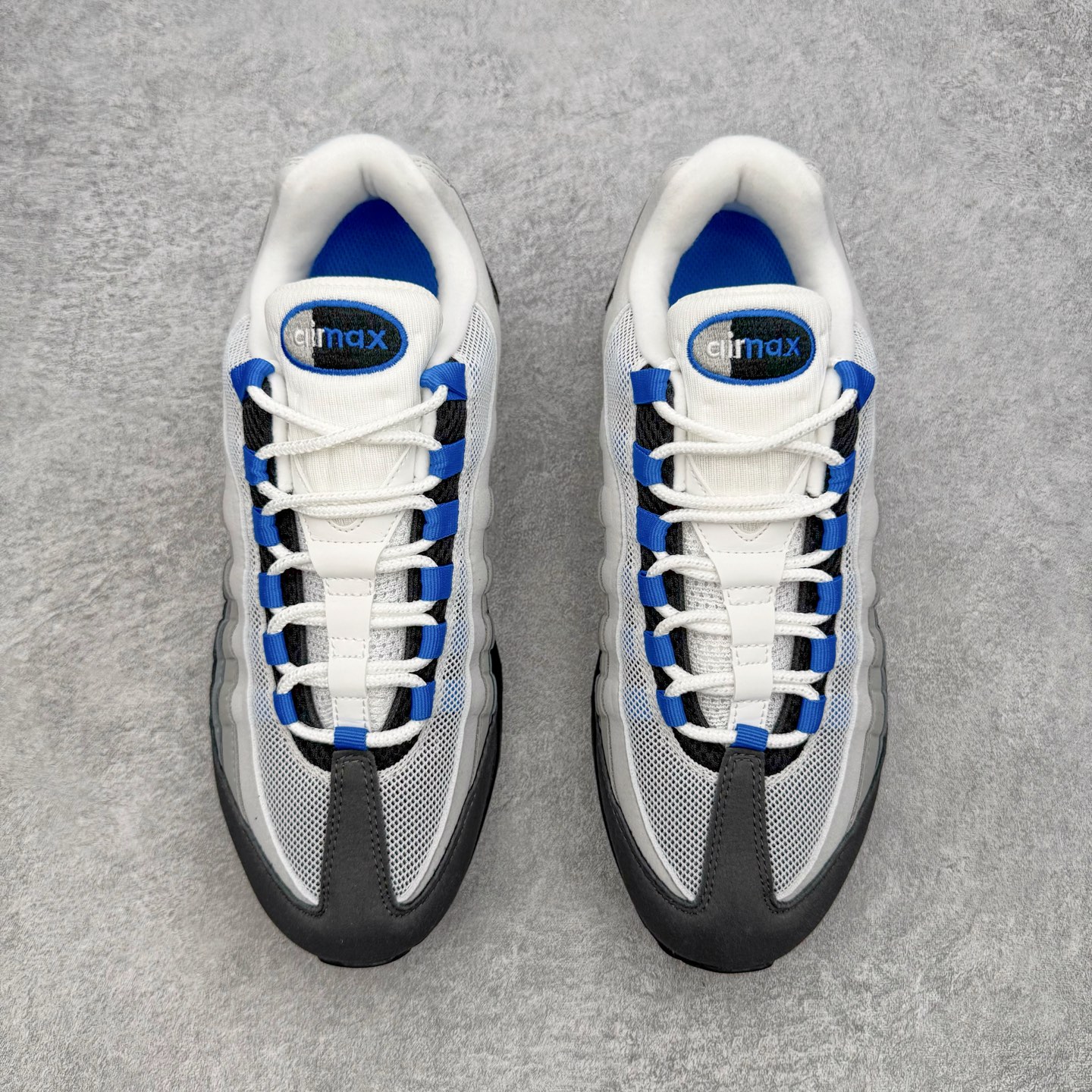＃SF外贸特供 NK Air Max 95 OG 舒适百搭耐磨低帮气垫休闲跑步鞋 男女同款 灰黑蓝 IM