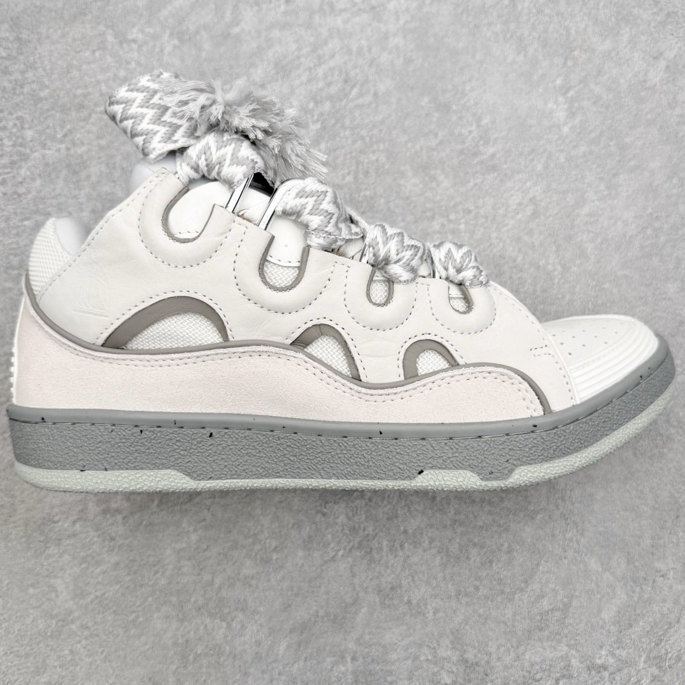 ＃纯原 Lanvin Leather Curb Sneakers 浪凡三代走秀款潮流面包鞋 Leathe