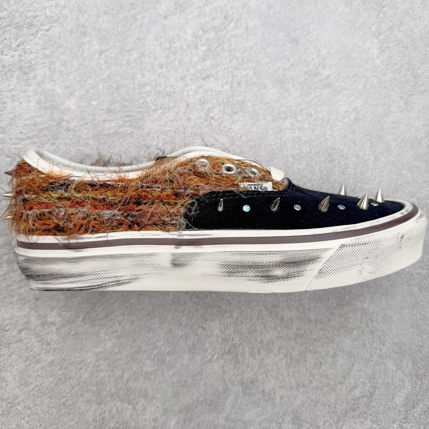 Vans Premium Authentic 44马海毛拼接 明星cortis马丁同款鞋面拼接混色马海毛