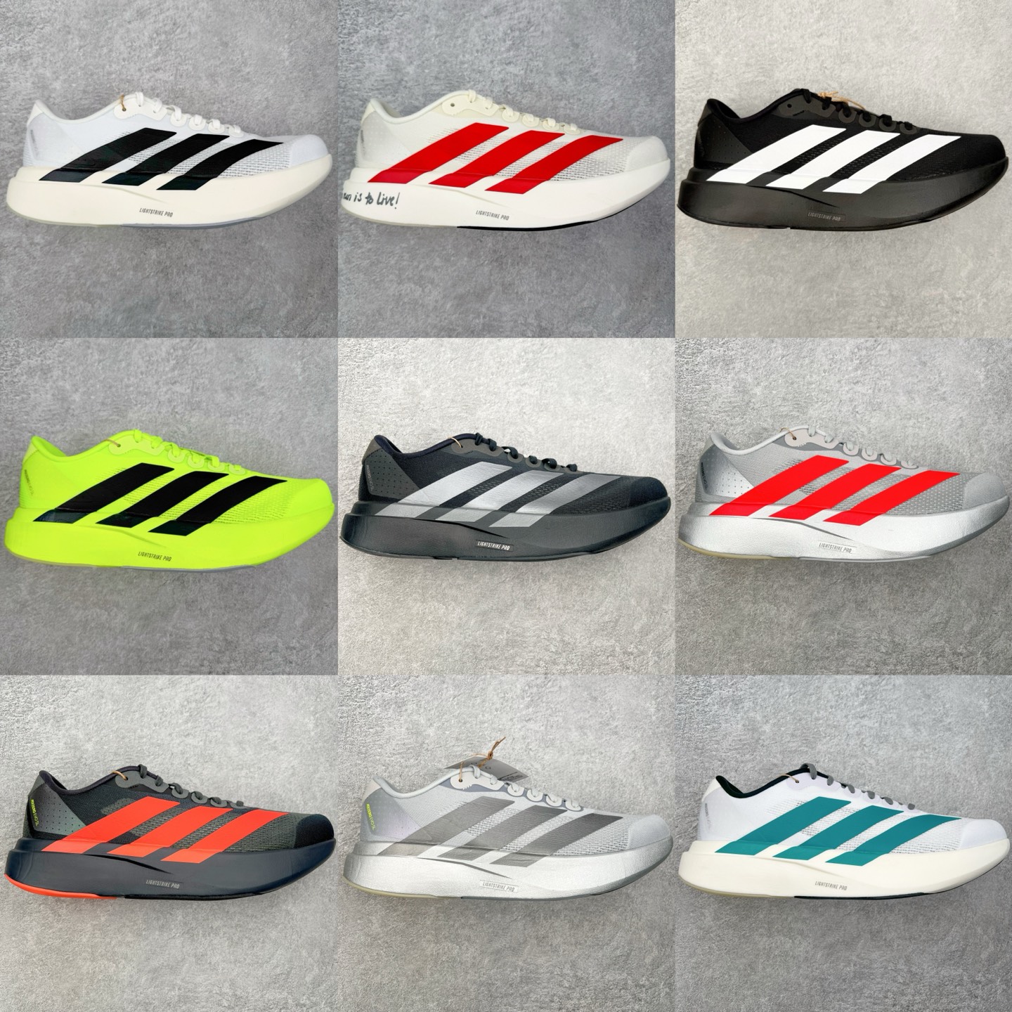 ＃神版 AD Adizero EVO SL M 马拉松竞速专业缓震跑鞋 高端外贸零售裸鞋圈特供批次 VT越南原厂全套原楦