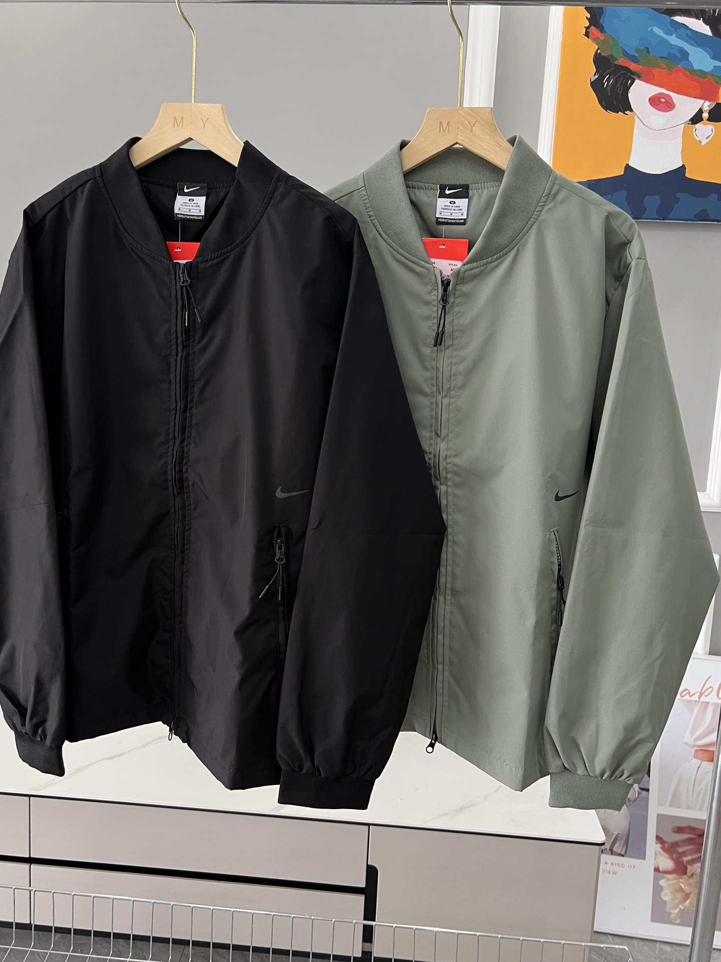 Stylish Sport Baseball Collar Jacket in Oxford Fabric for Men and Women. - 图片 2