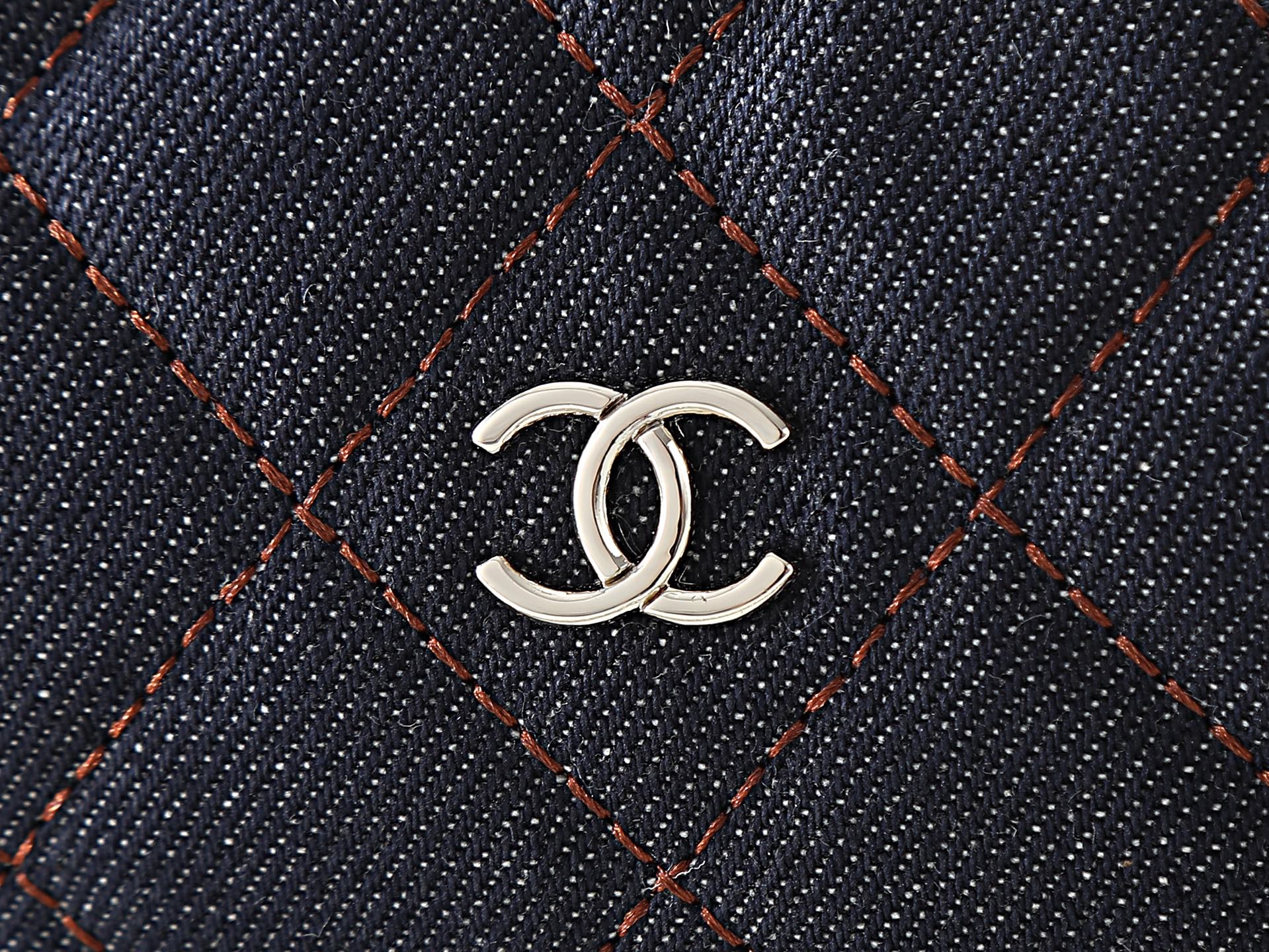 款号5094牛仔布色CHANEL26P双C Logo皮穿链菱格、单肩手提包、女款！尺寸：22cm-6cm