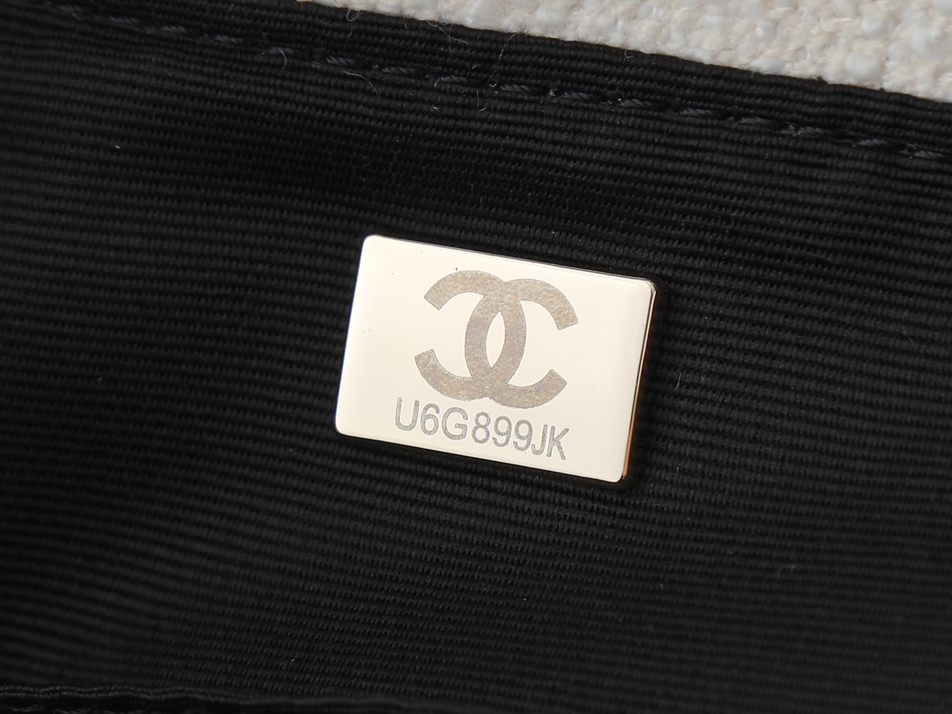款号3257黑色 CHANEL 香奈儿26S 双C logo 皮穿链肩带、帆布拼小牛皮 托特包手提包 肩