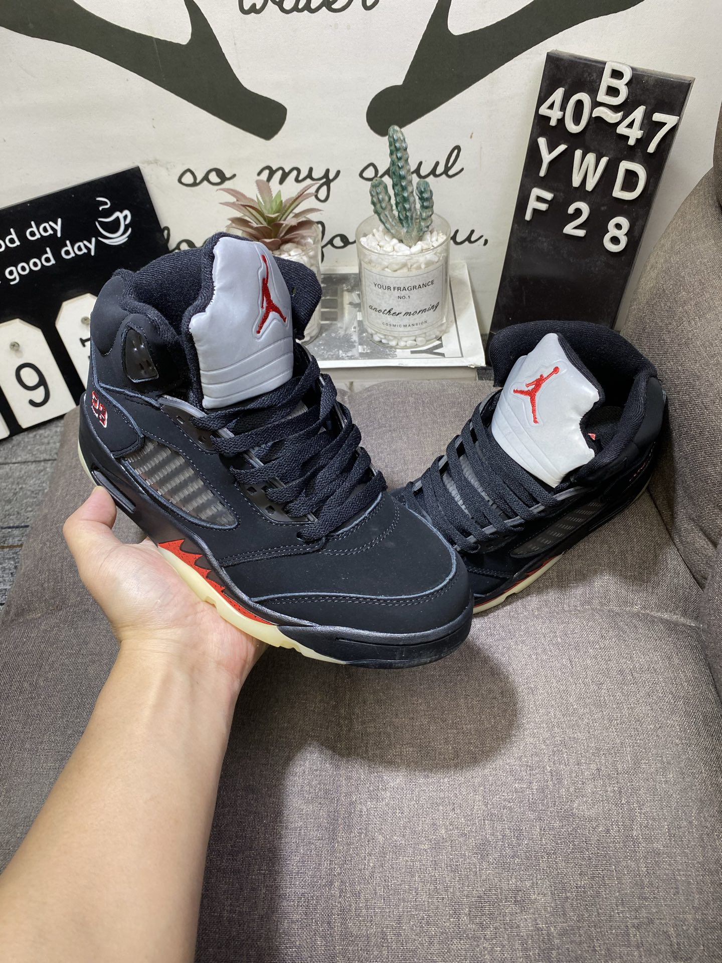150💰真标带半码 乔丹Air Jordan 5 Low AJ5乔5运动休闲低帮实战篮球鞋 YWDF28