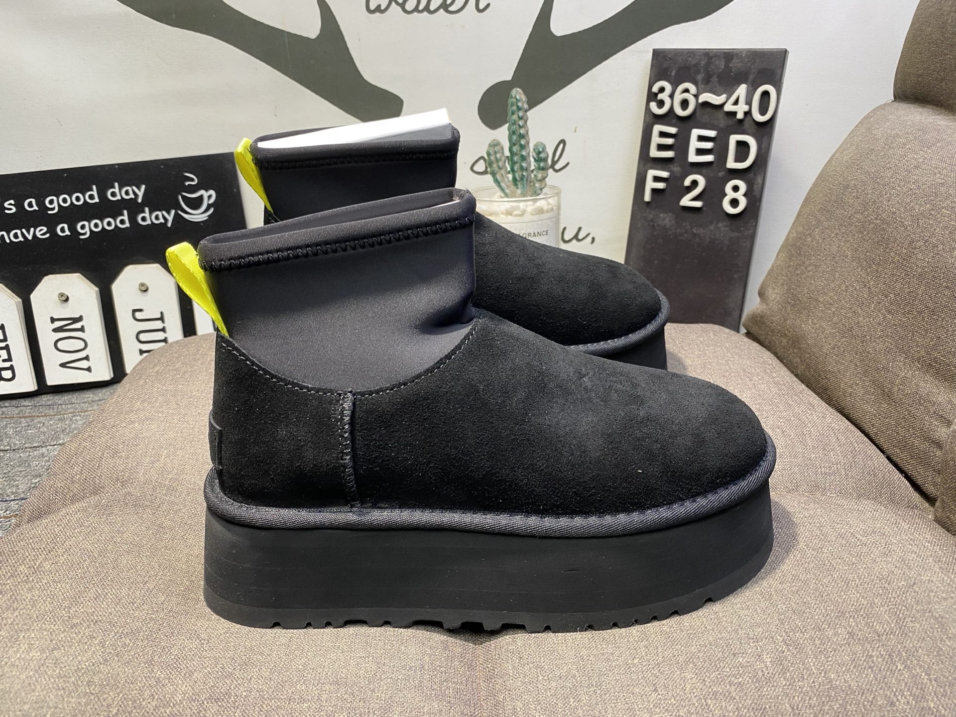 UGG2025新款厚底迪普靴袜套中筒雪地靴EEDF28