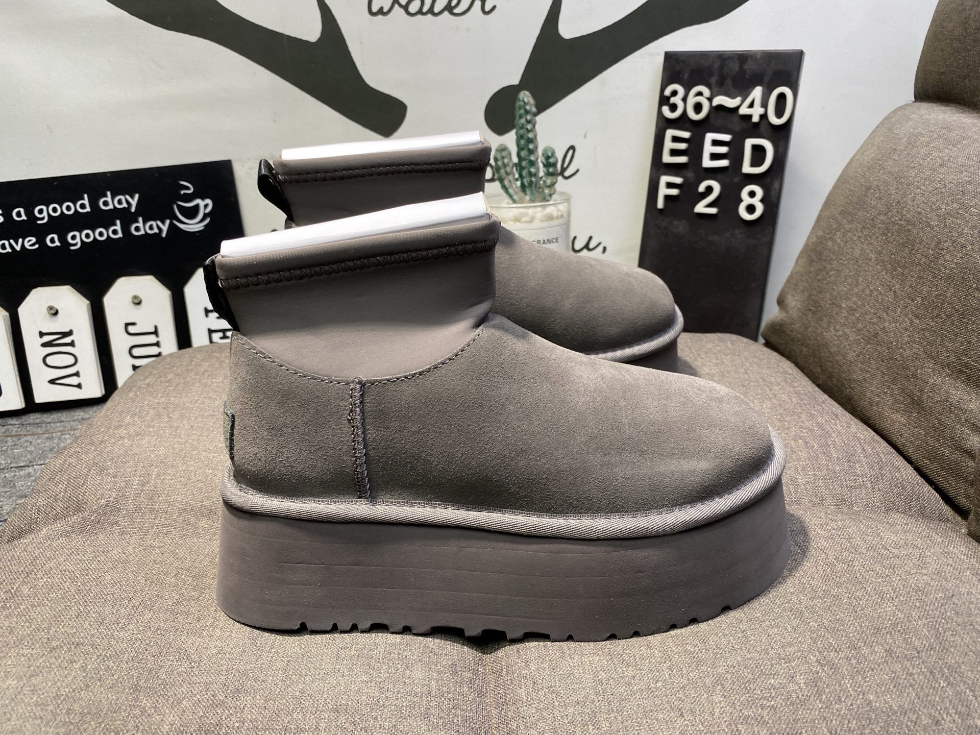 UGG2025新款厚底迪普靴袜套中筒雪地靴EEDF28