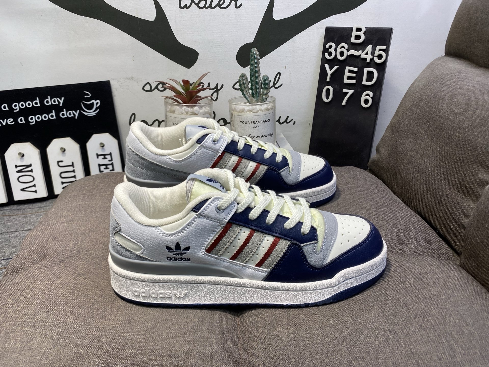 120💰真标半码 阿迪达斯Adidas FORUM LOW CL男女低帮休闲板鞋YED076