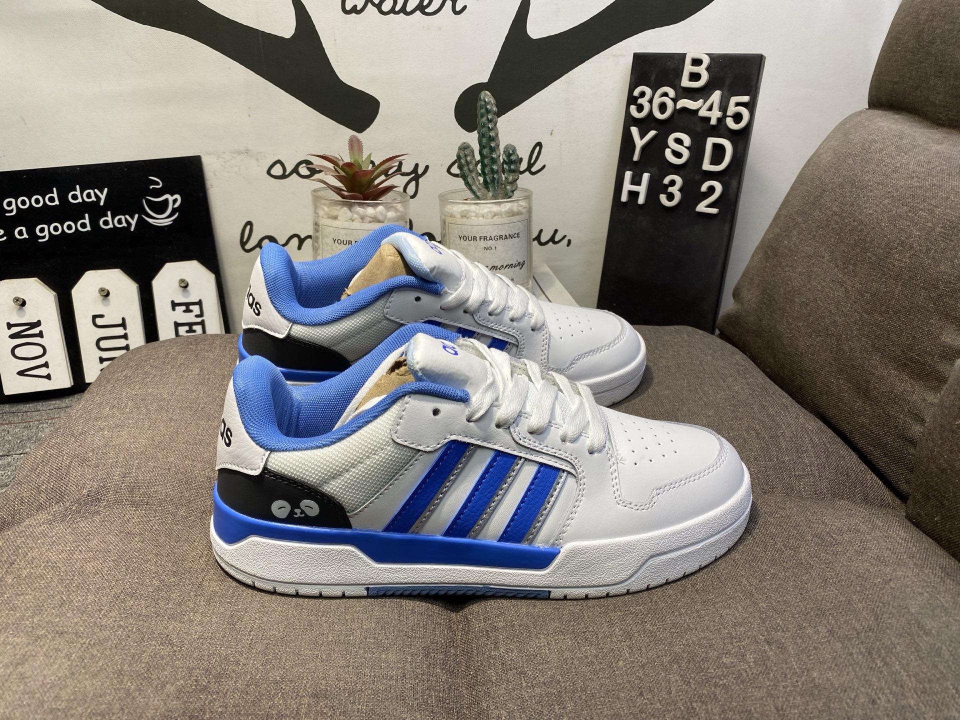 130💰真标半码
Adidas阿迪达斯NEO ENTRAP男女同款低帮休闲透气平底小白鞋YSDH32