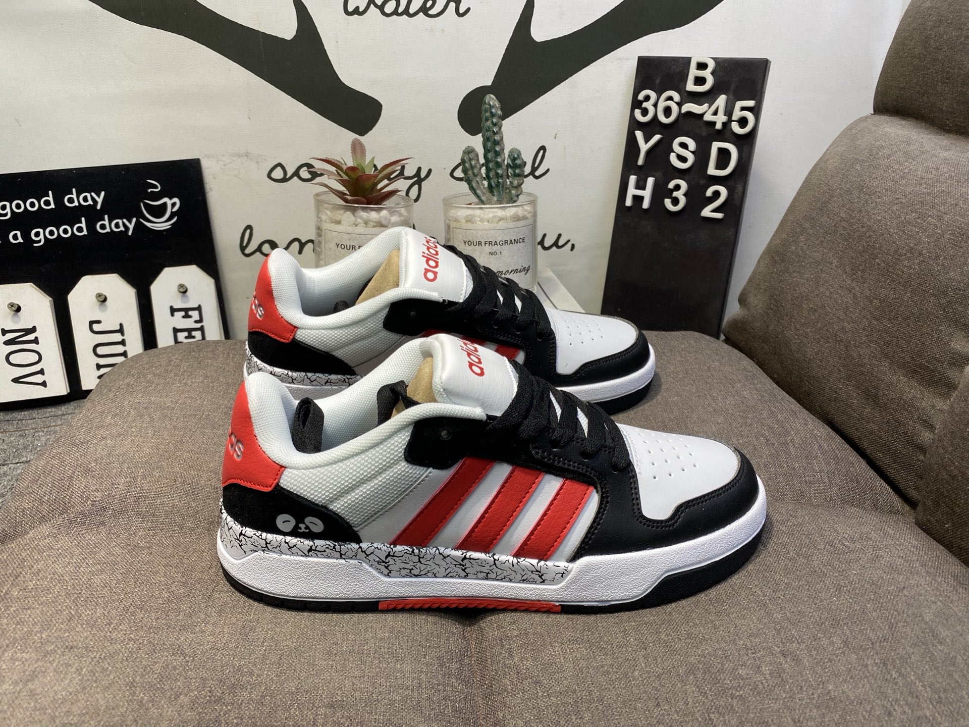 Adidas阿迪达斯NEO ENTRAP男女同款低帮休闲透气平底小白鞋YSDH32