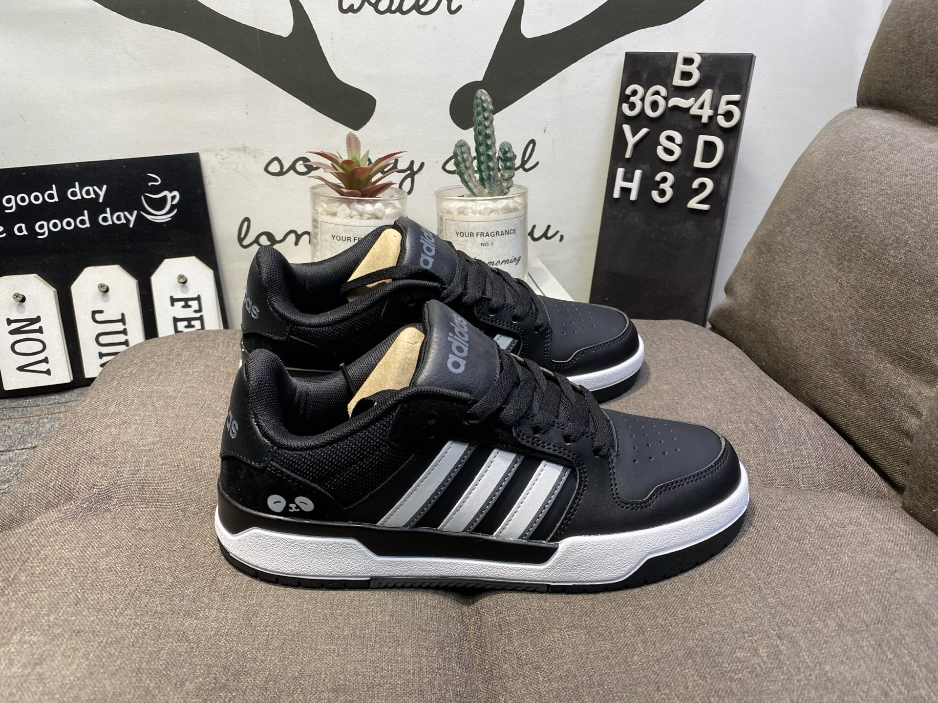 Adidas阿迪达斯NEO ENTRAP男女同款低帮休闲透气平底小白鞋YSDH32