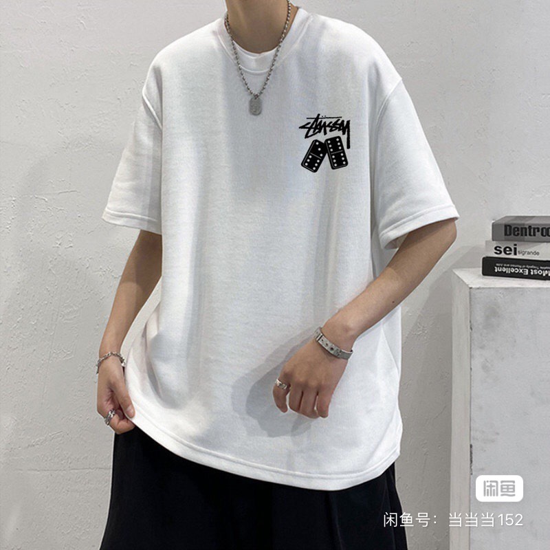 “StUSSY Stussy Dice T-shirt in Black and White for Men and Women” - 图片 5