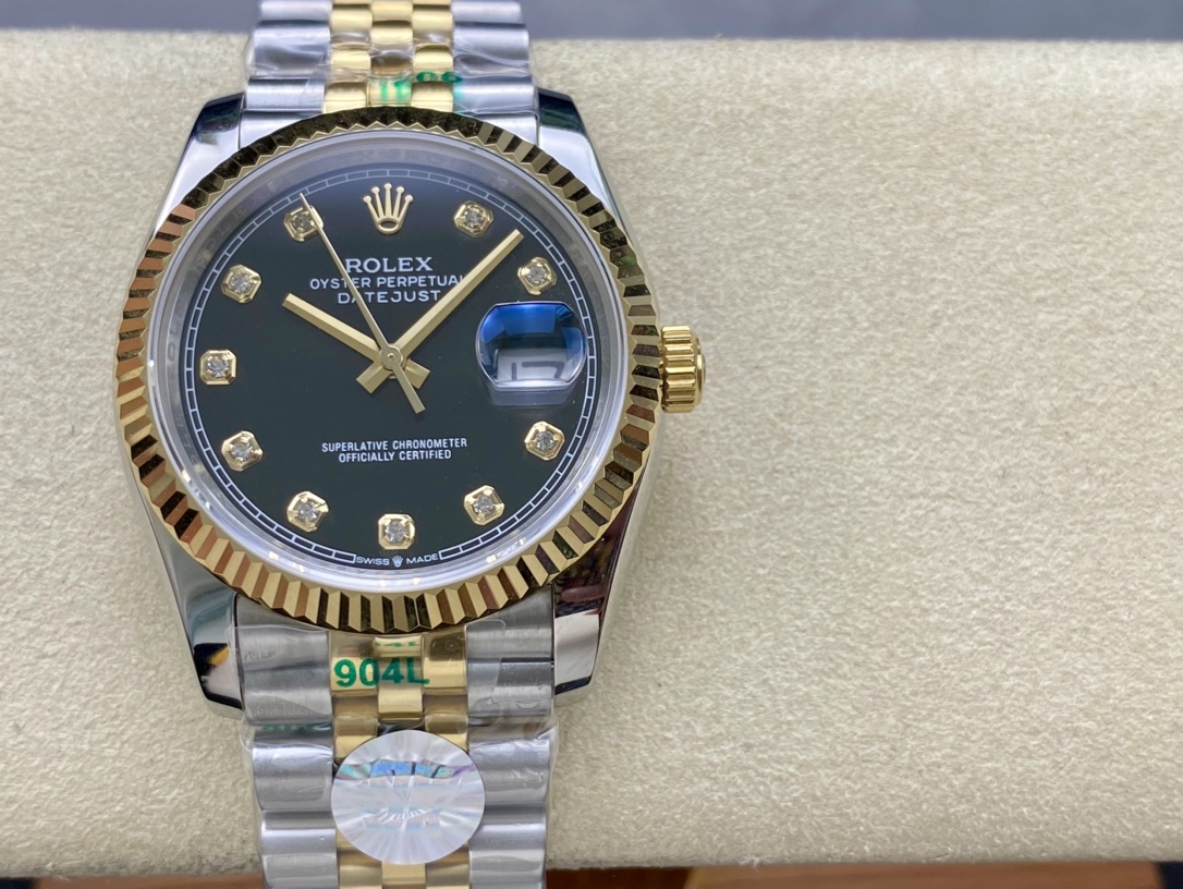 ロレックス 日付型シリーズ 双頭粒版本 36mm 自動機械式腕時計