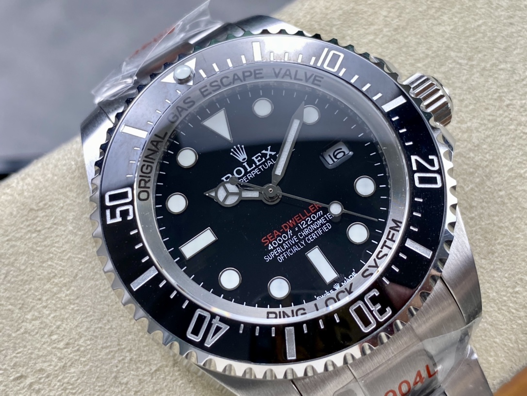 SK 劳力士SEA海使鬼王 44mm深潜型腕表 - 高透過防刮ブルーサファイアガラス