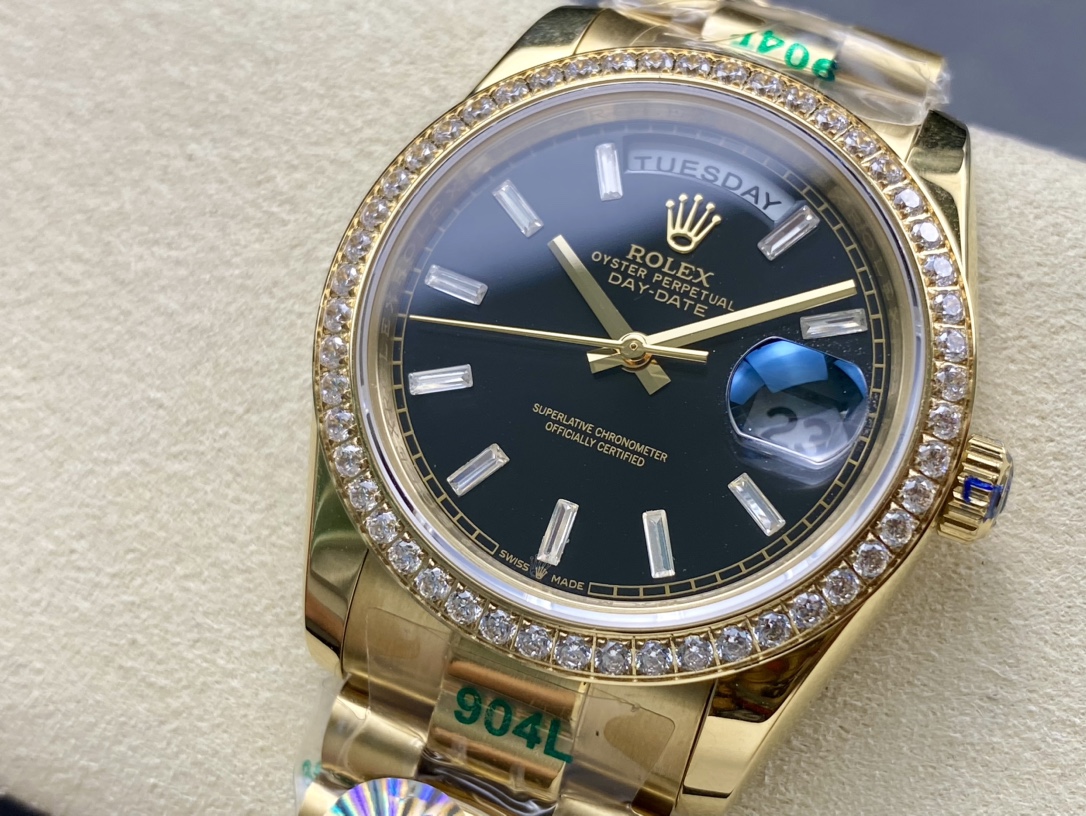 ロレックス ブラックアイス36mm 自動巻き機械式腕時計