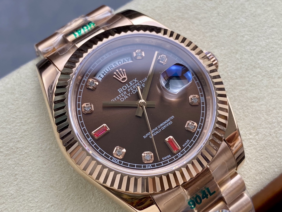 SK厂 劳力士Rolex 双历 星期日志型 40mm 自動巻き腕時計