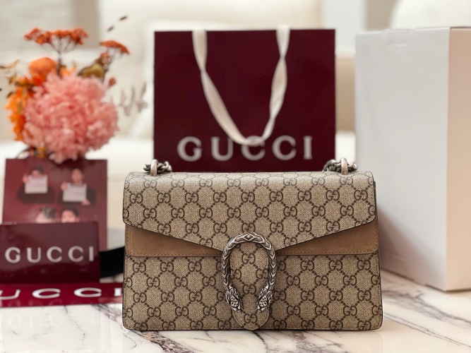 Gucci Dionysus GG Supreme Mini Bag, 28cm, Leather, with Gift Box 1 Gucci Dionysus GG Supreme Mini Bag, 28cm, Leather, with Gift Box