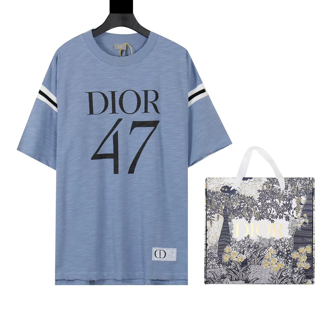 (Con estuche de transporte ➕5) CD 2024 nuevo modelo No. 47 camiseta con manga parche estampada sitio web ofic…