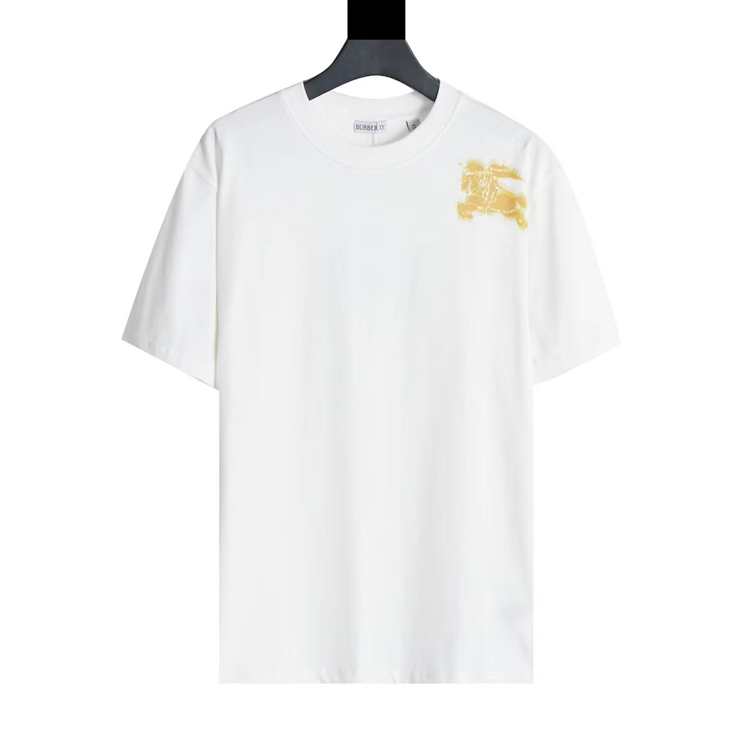Burberry Clothing T-Shirt Doodle Printing Cotton