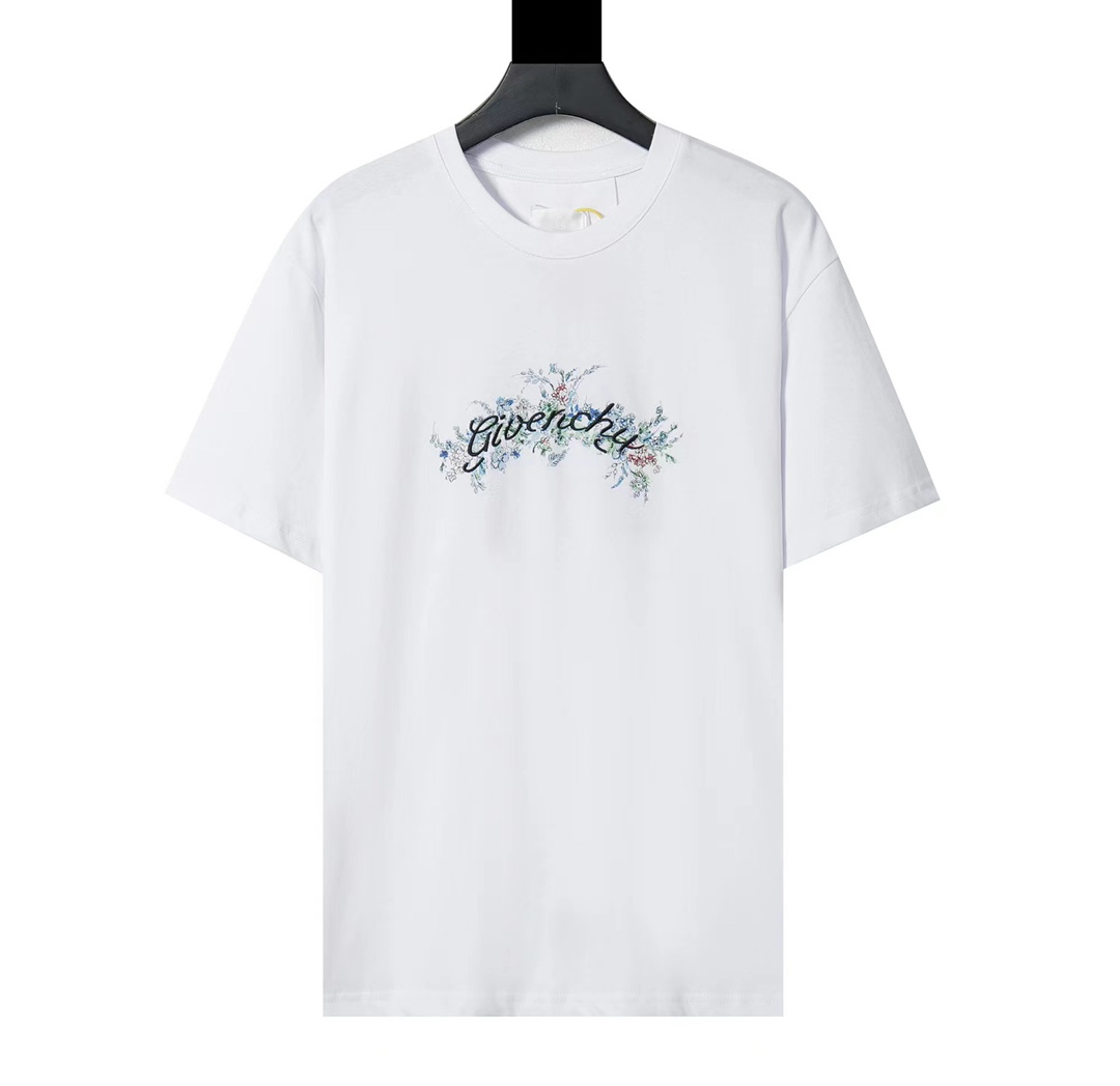 Givenchy Clothing T-Shirt Embroidery Unisex Short Sleeve