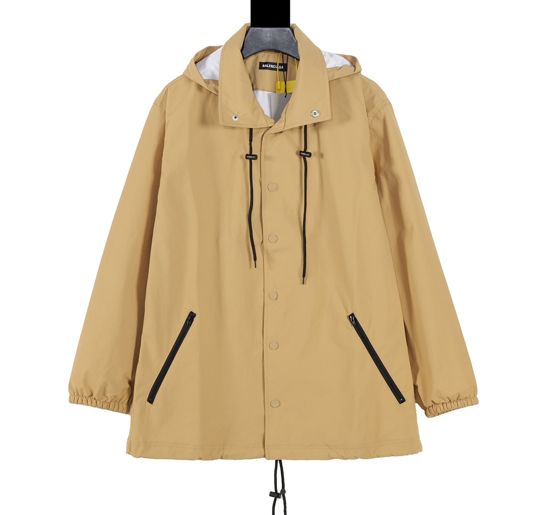Veste Coupe-Vent Balenciaga avec Logo Arrière - Collection 2019, Beige
