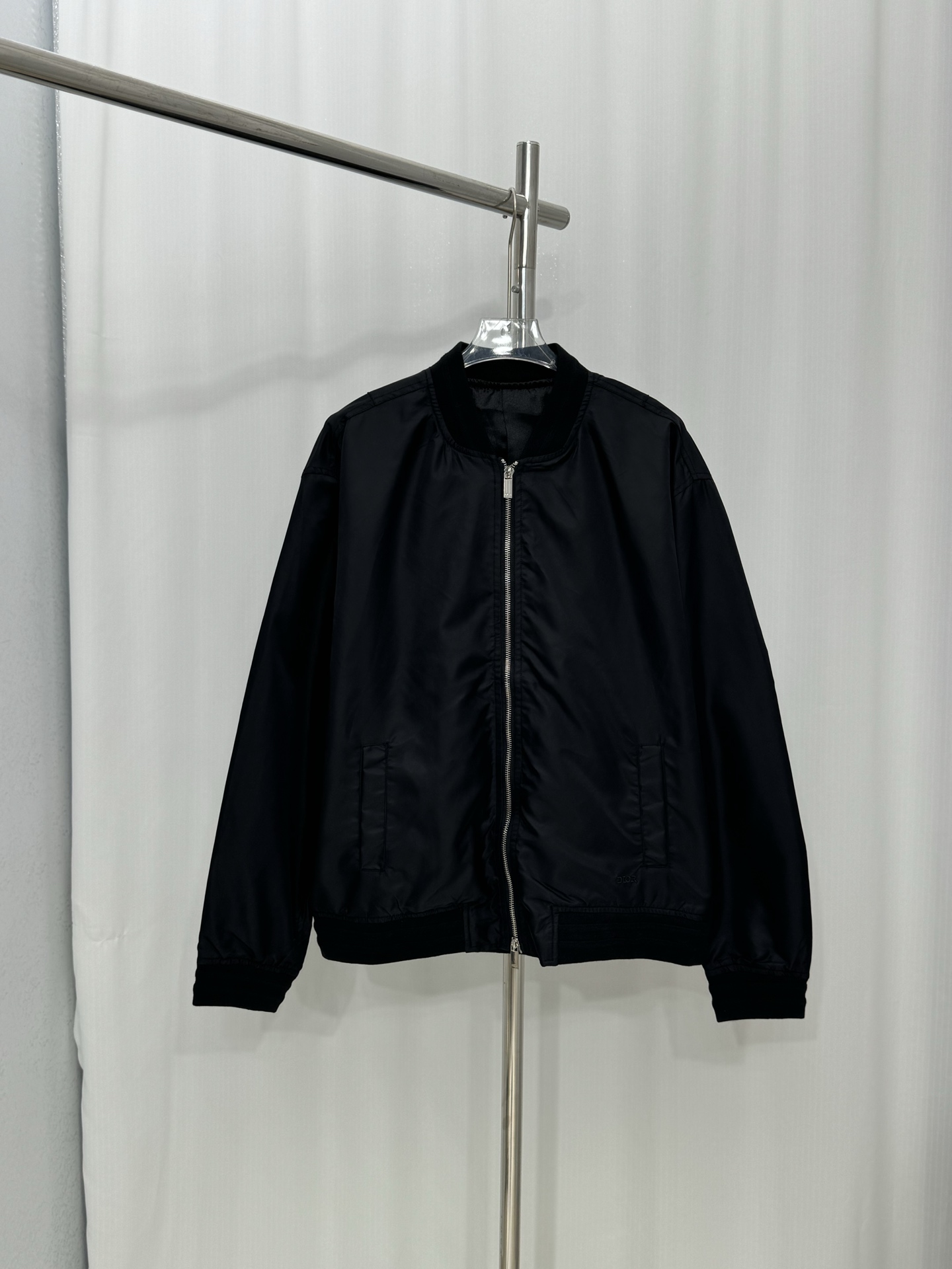 Dior Embroidered Pilot Jacket - High-Quality Nylon, Unisex, Relaxed Fit