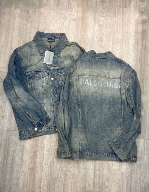 Balenciaga Heavy Industry Hot Drilling Denim Jacket, Unisex, Sizes S-L 1 Balenciaga Heavy Industry Hot Drilling Denim Jacket, Unisex, Sizes S-L