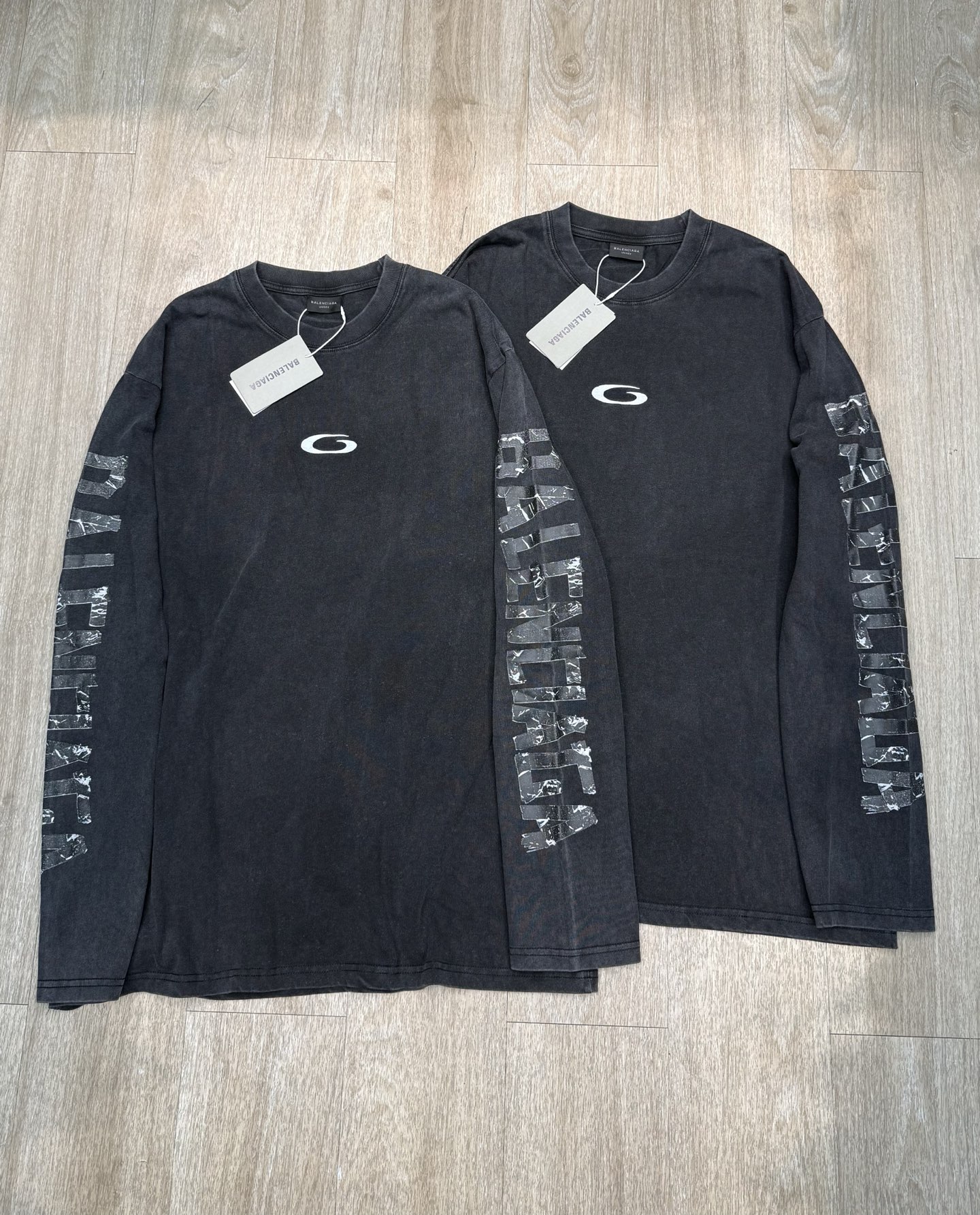 M371#Balenciaga巴黎世家•🇫🇷法国25sa早秋新款字母刺绣长袖潮牌T✅✅✅现货 专注品质随意对比 颜色:洗水黑