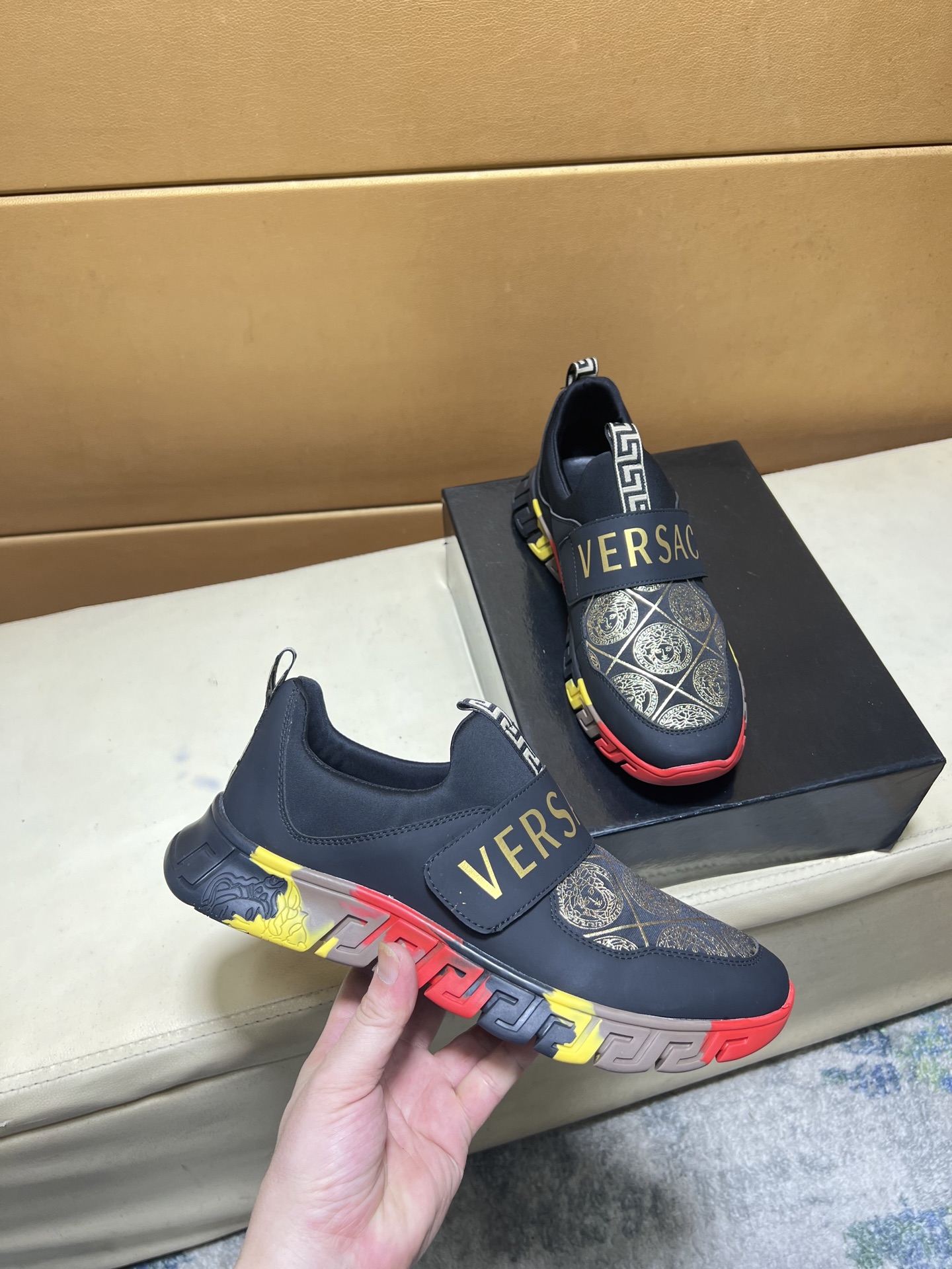 Versace Style Leather Men's Shoes Lookbook Reference image 2