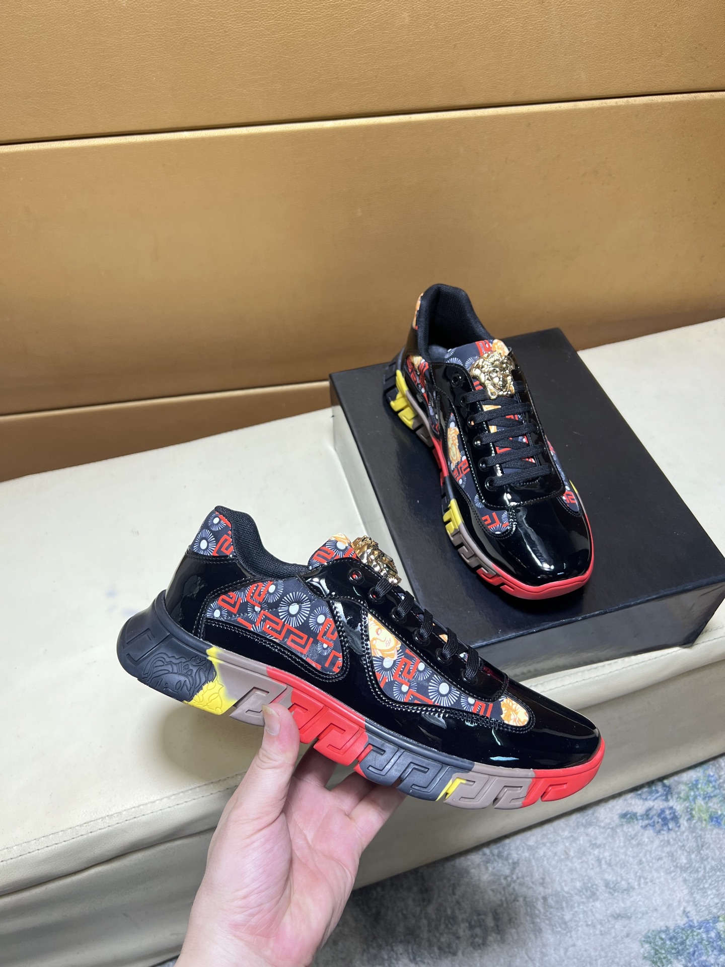 Versace Style Leather Men's Shoes Lookbook Reference image 2