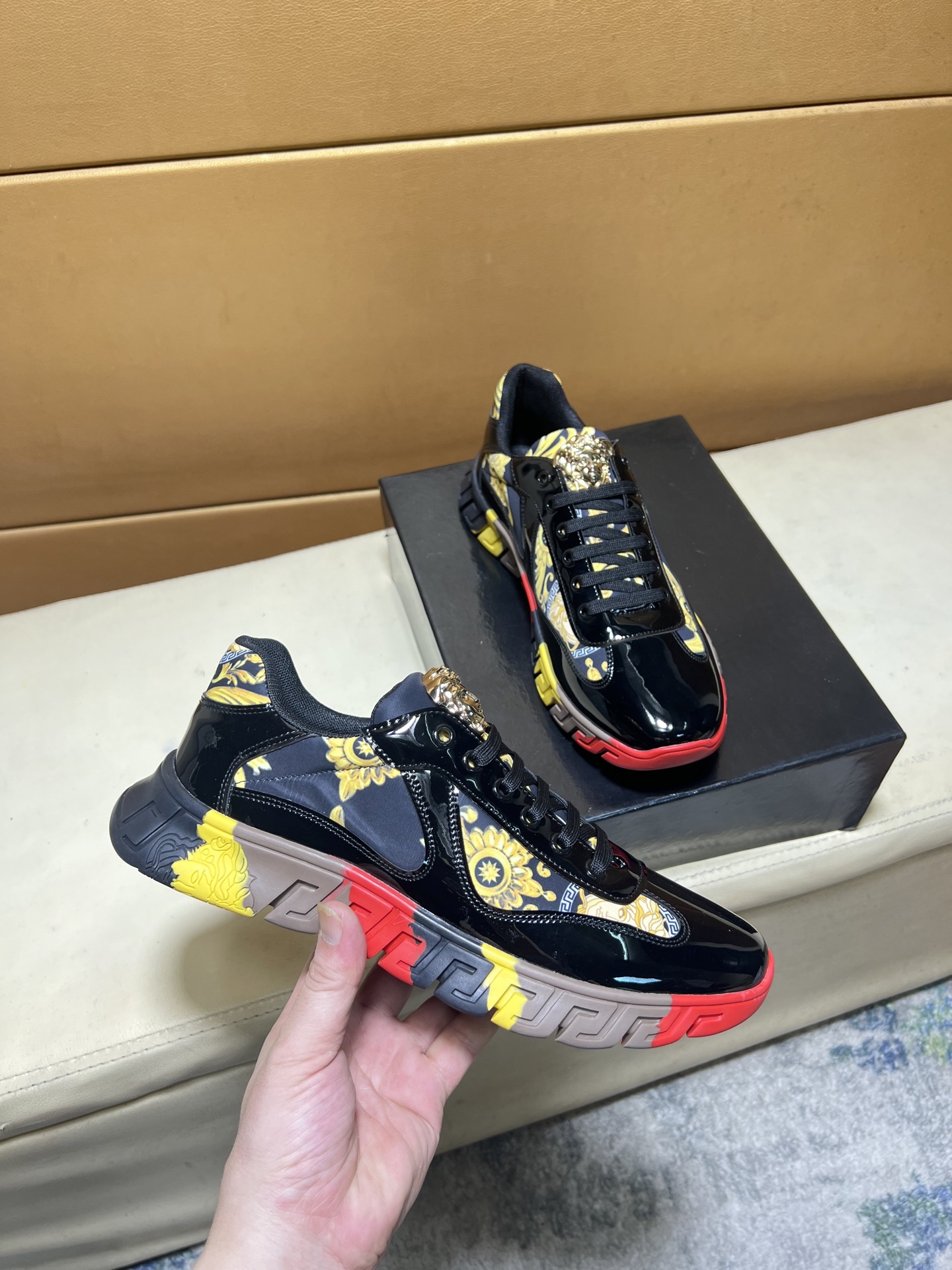 Versace Style Leather Men's Shoes Lookbook Reference image 2