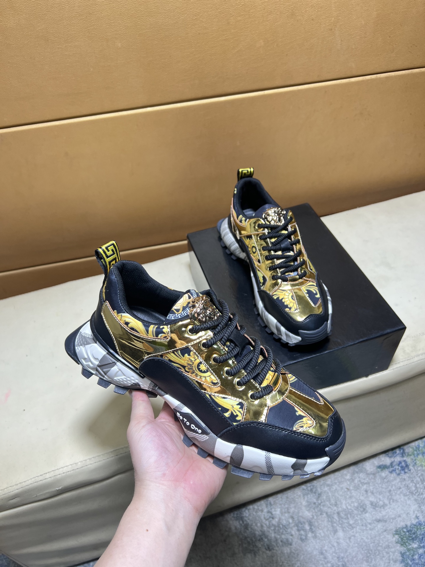 Versace Style Leather Men's Shoes Lookbook Reference image 1