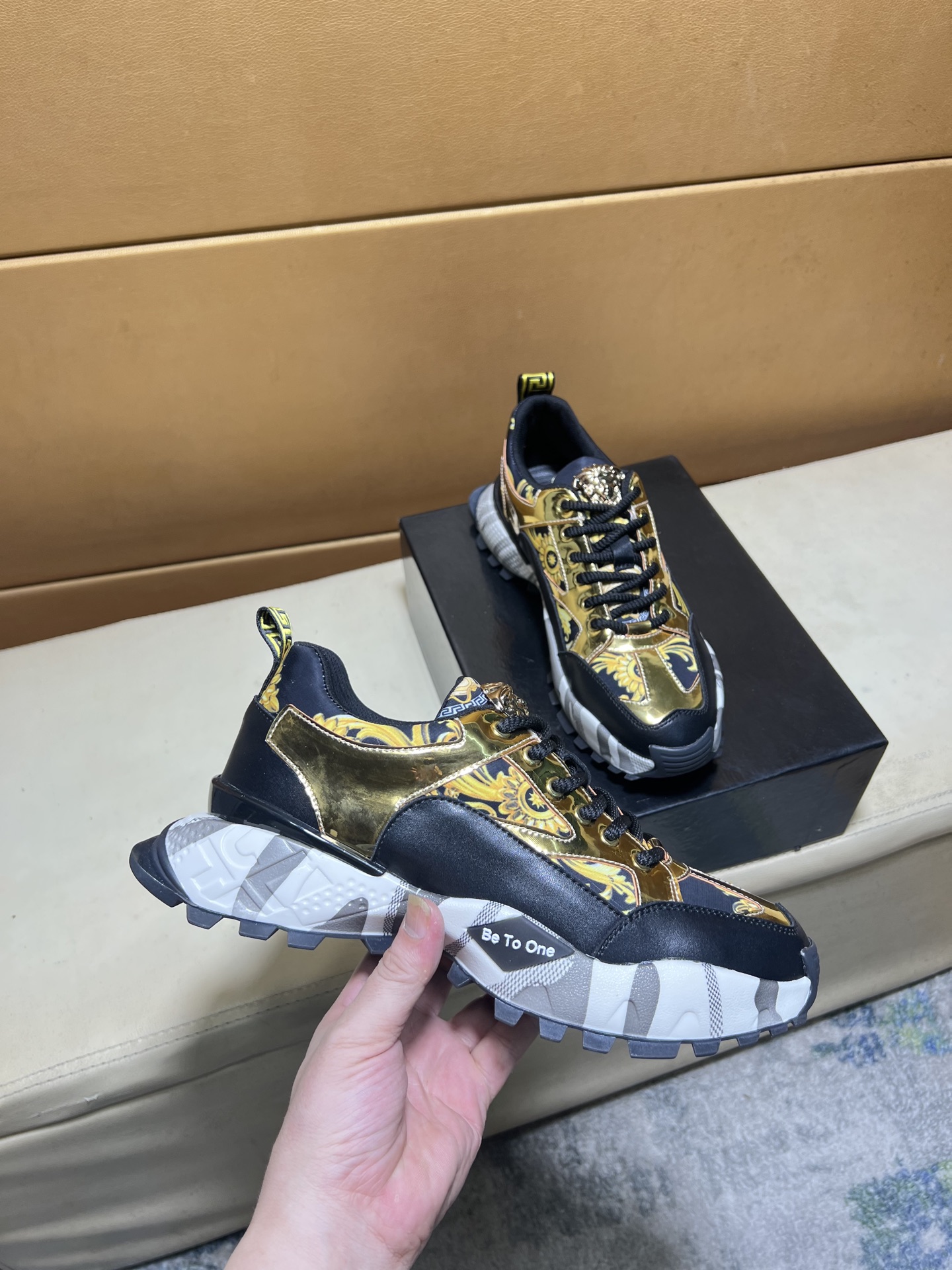 Versace Style Leather Men's Shoes Lookbook Reference image 2