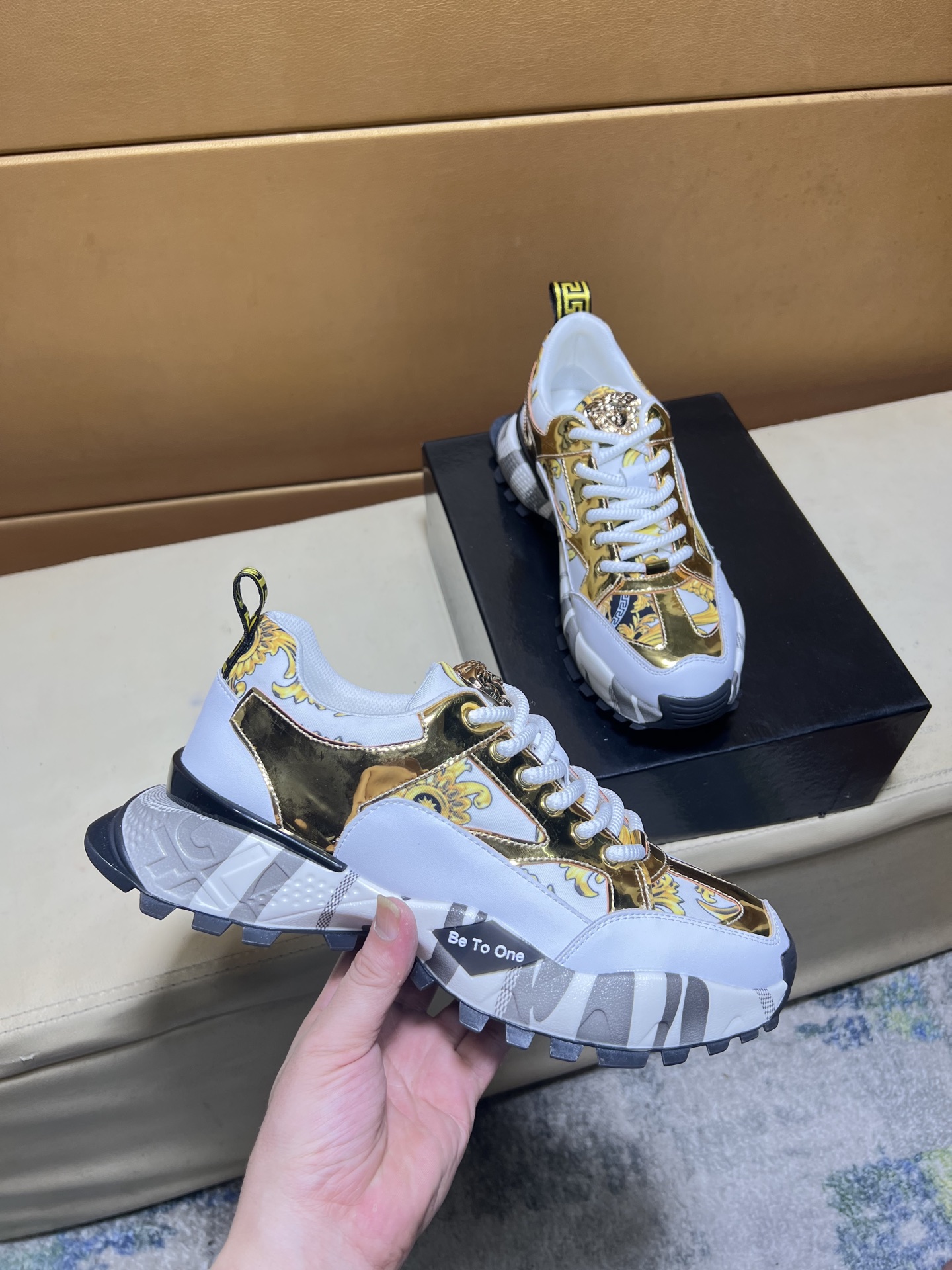 Versace Style Leather Men's Shoes Lookbook Reference image 2