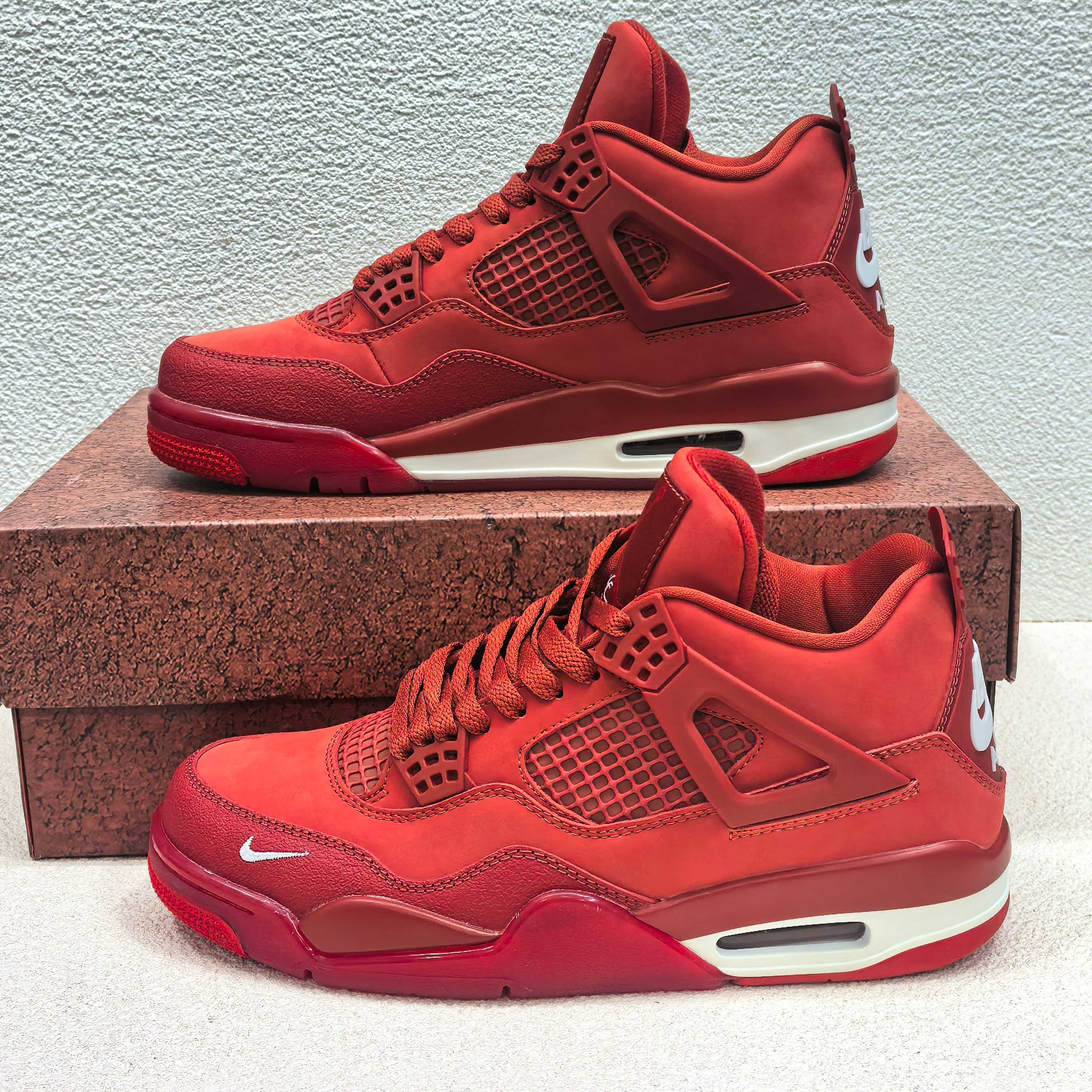 Nigel Sylvester×Jordan Air Jordan 4 OG ブリックバイブリック レトロ バッシュ 低カット オレンジ