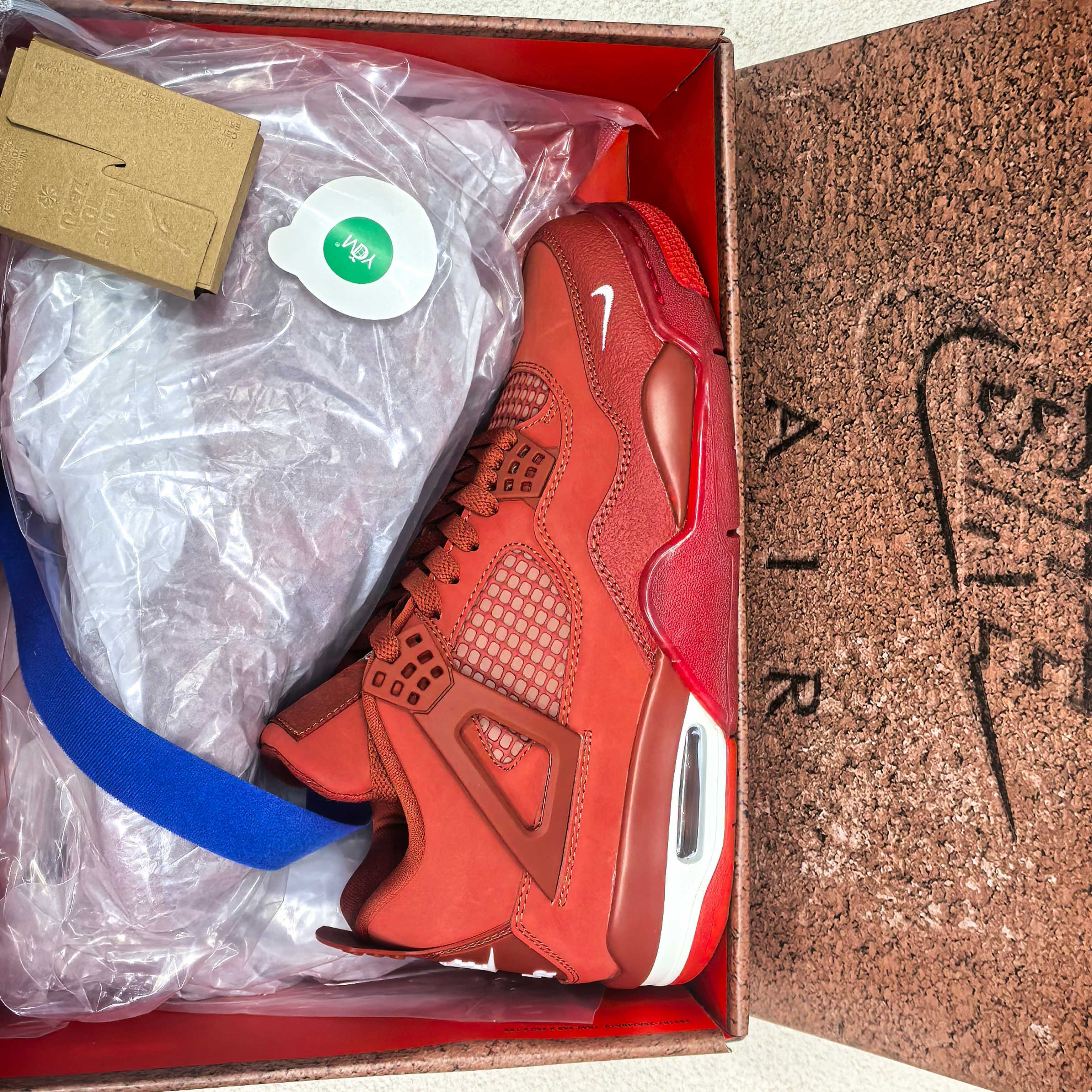 Nigel Sylvester×Jordan Air Jordan 4 OG ブリックバイブリック レトロ バッシュ 低カット オレンジ