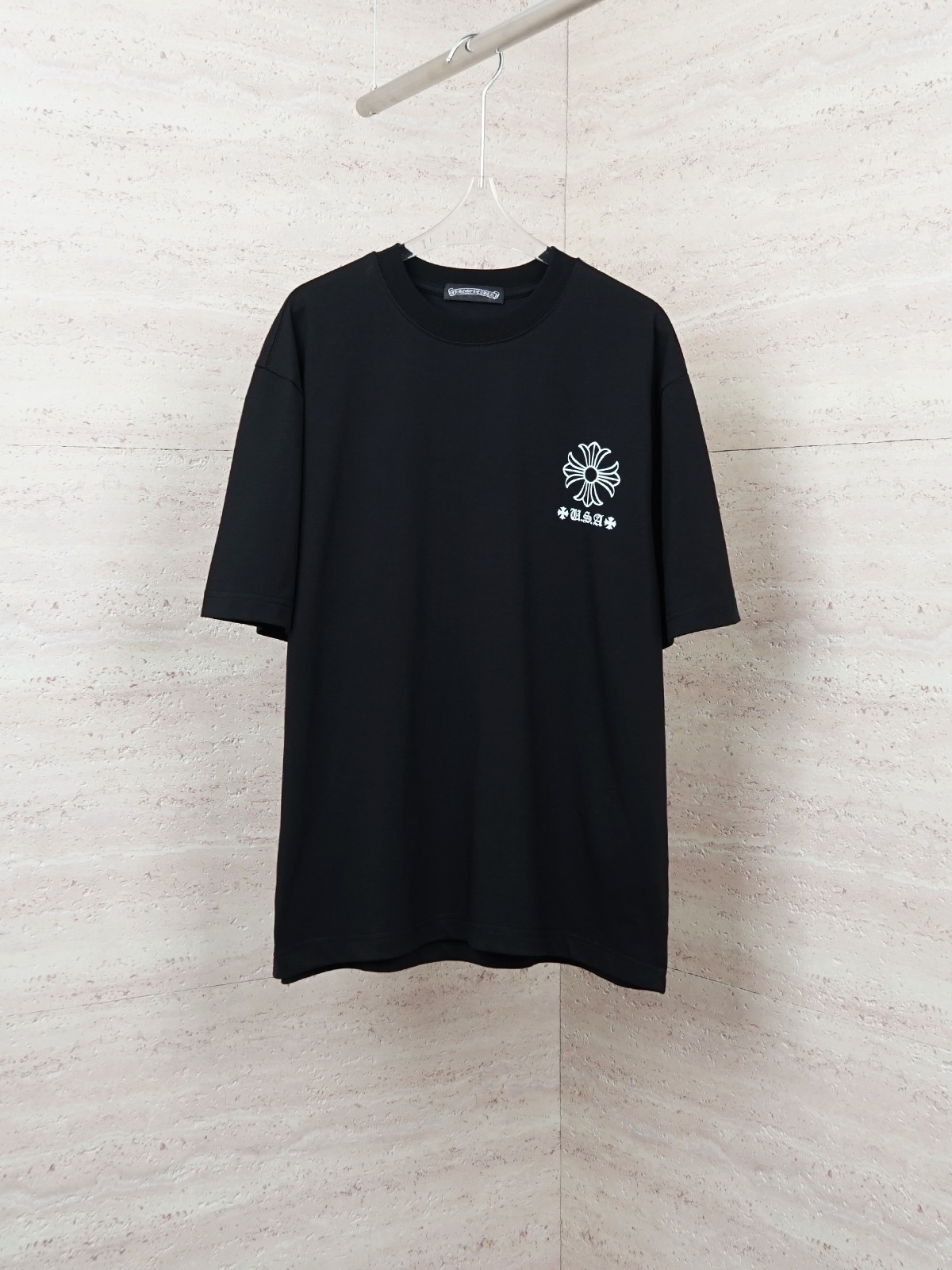 Chrome Hearts Clothing T-Shirt Printing Combed Cotton Spring/Summer Collection Short Sleeve