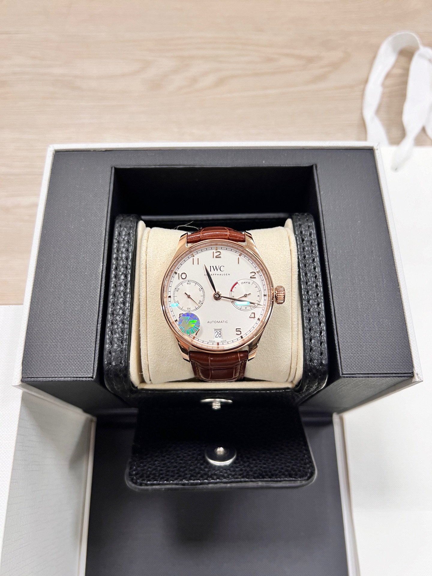IWC 포르투기저 7 데이즈 로즈골드 남성 시계 이미지 2