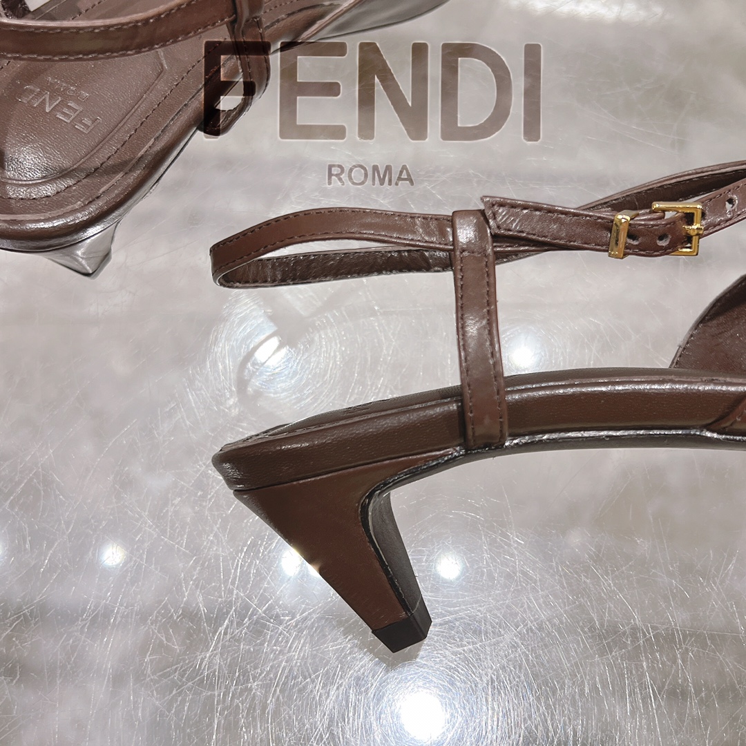 Fendi FFold Eel Skin Square Toe Slingback Heels Sandals with FF Detailing 10 i1732952382 2916 2