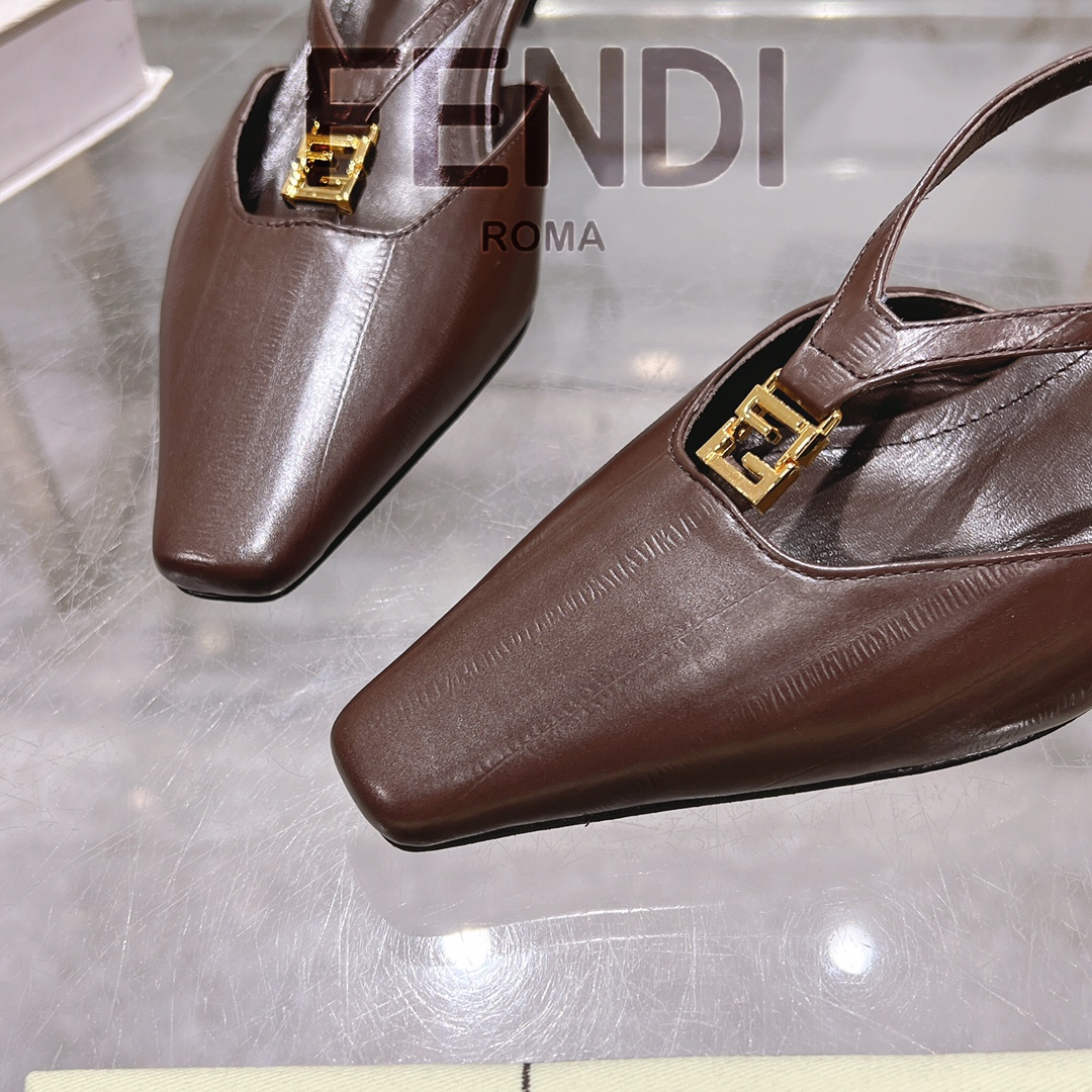 Fendi FFold Eel Skin Square Toe Slingback Heels Sandals with FF Detailing 9 i1732952382 4651 4